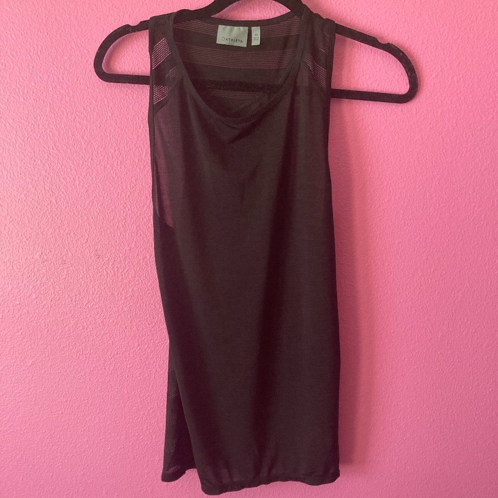 Athleta® Black Mesh Tank Top